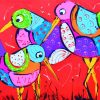 Colorful Birds Art Paint by numbers