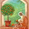 Monkey And Orange Tree Paint by numbers