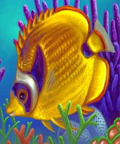 Tropical Yellow Fish Paint by numbers