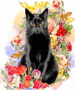 black-cat-and-flowers-paint-by-number