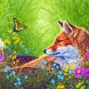 Fox And Butterfly Paint by numbers
