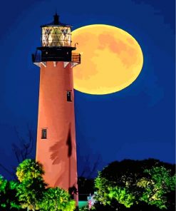 Full-moon-behind-jupiter-lighthouse-paint-by-numbers