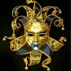 Golden Venetian Mask Paint by numbers