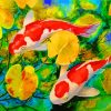 Koi Fish In Pond Paint by numbers