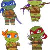 Little Ninja Turtles Paint by numbers