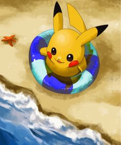 Pokemon In Beach Paint by numbers