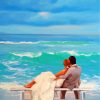 Romantic Couple By Beach Paint by numbers