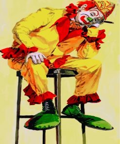 Sad Circus Clown Paint by numbers