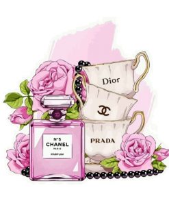chanel-perfume-and-bougie-cups-paint-by-numbers