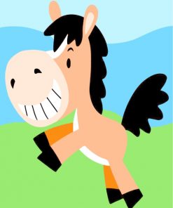 cute-horse-running-paint-by-numbers