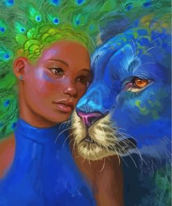 leopard-goddess-peafowl-paint-by-numbers