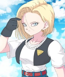 Android 18 Anime Girl Paint by numbers