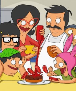 Bobs Burgers Family Animation Paint by numbers