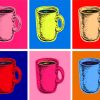 Coffee Cups Pop Art Paint by numbers