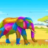 Colorful Elephant Paint by numbers