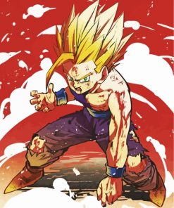 Dragon Ball Gohan Illustration Paint by numbers