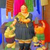 Fat Mother And Children Paint by numbers