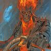 Ghost Rider Skull Paint by numbers