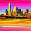 Peter-Max-depicts-the-Dallas-skyline-paint-by-numbers