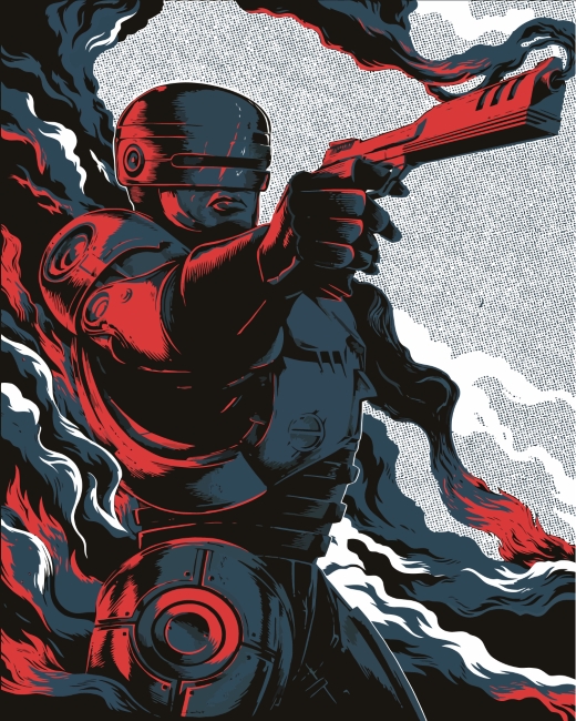 Robocop Illustration Poster Paint by numbers