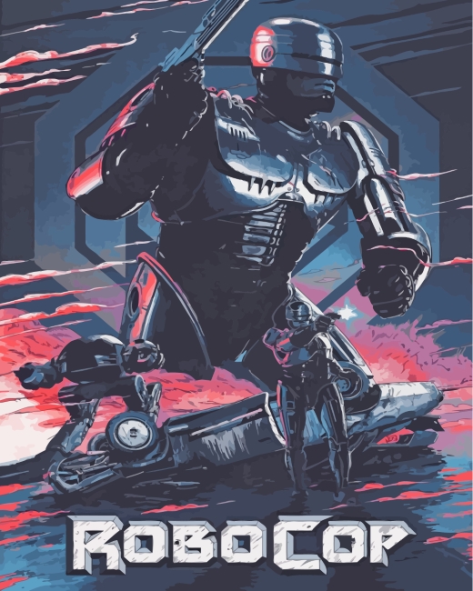 Robocop Illustration Paint by numbers