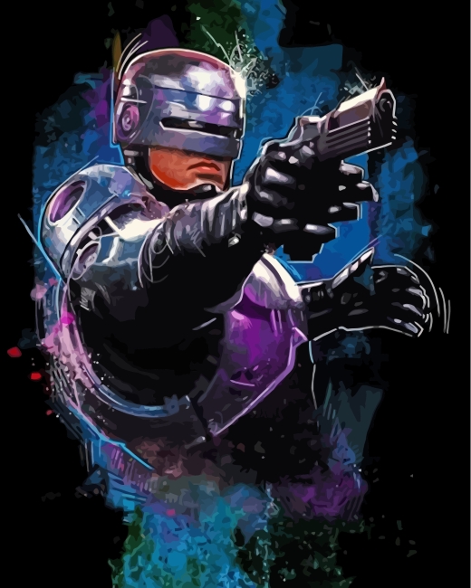 Robocop Movie Paint by numbers