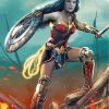 Wonder Woman With Shield Paint by numbers