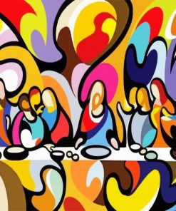 abstract-last-supper-paint-by-number