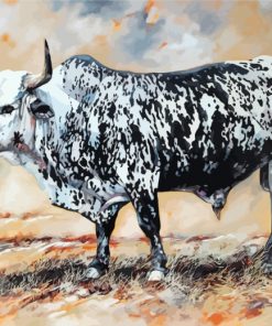 Black And White Nguni Paint by numbers