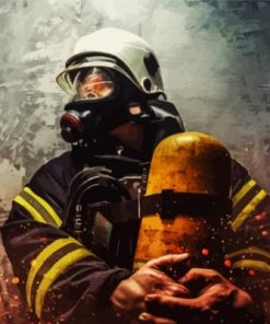 Cool Firefighter Paint by numbers