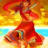 Indian Woman Dancing Paint by numbers