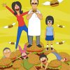 Flying Burgers Bobs Burgers Paint by numbers