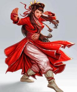 kung-fu-lady-paint-by-numbers