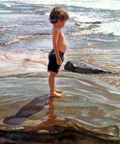 Little Boy On The Beach Steve Hanks Paint by numbers