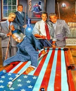 Obama Malcolm X Martin Luther King Paint by numbers