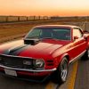 Red Ford Mustang paint by numbers