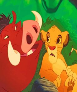Timon Pumbaa And Lion Paint by numbers