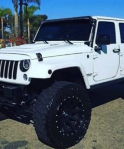 White Jeep Paint by numbers