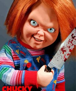 Creepy Chucky Doll paint by number