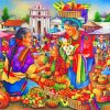 market scene paint by numbers