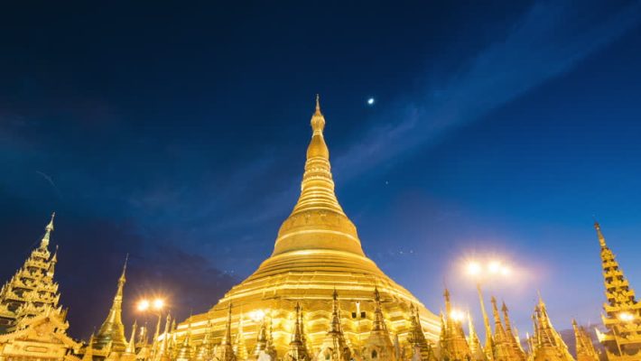 Shwedagon Pagoda Yangon paint by number