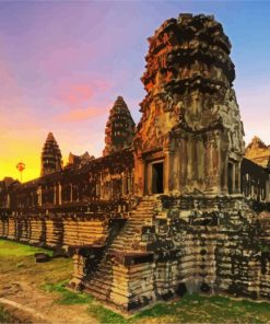 Angkor Wat Cambodia paint by number