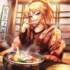 Anime Girl Eating Ramen Paint By Number