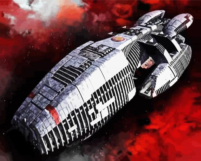 Battlestar Galactica Ship Paint By Numbers