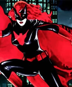 Powerful Black And Red Batwoman Paint By Numbers