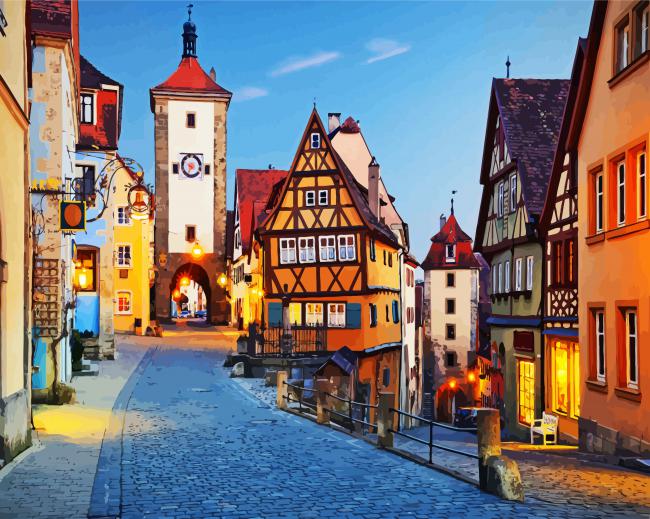 Bavaria Streets Germany Paint By Number