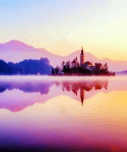 Bled At Sunset paint by number
