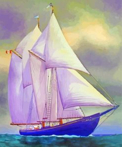 Bluenose Sailing In The Ocean Paint By Number