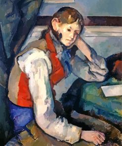 Boy In a Red Vest Paul Cézanne Paint By Number