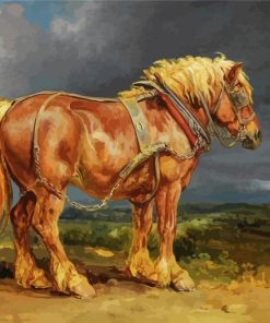Brown Shire Horse Art Paint By Number